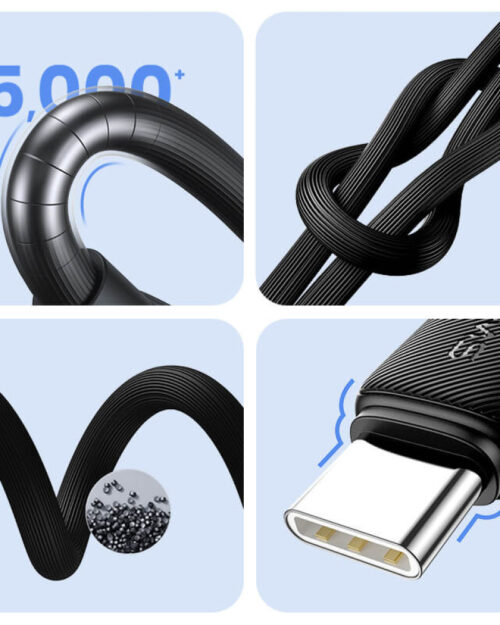 USAMS - KY Series - Type-C to Type-C - 60W Striped Charging & Data Cable - Image 6