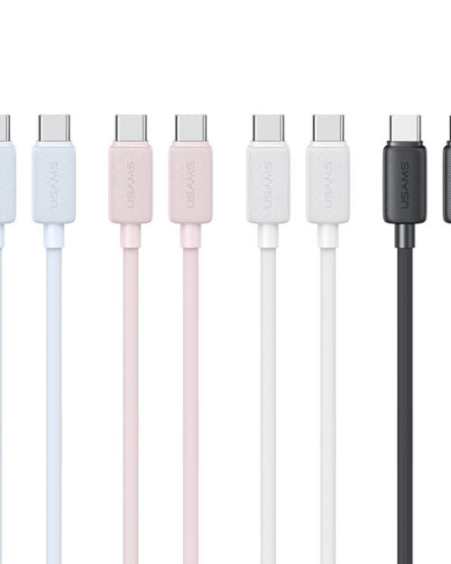 USAMS - KY Series - Type-C to Type-C - 60W Striped Charging & Data Cable - Image 1