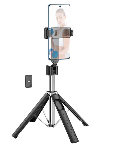 Hoco K18 Live Broadcast Wireless Tripod Selfie Stick - Image 1