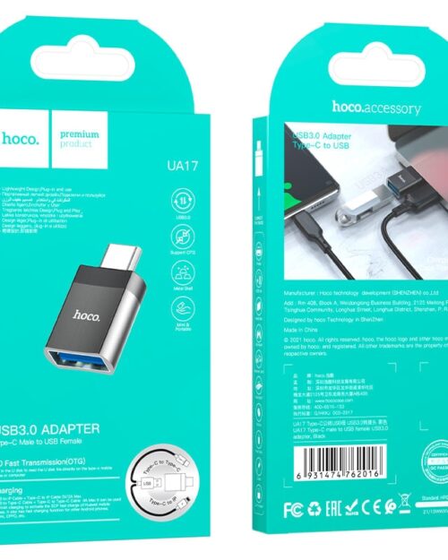 Hoco UA17 Type-C male to USB female Adapter - Image 2