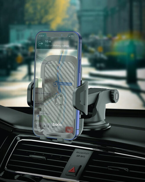 Hoco CA76 Touareg One-Touch Console In-Car Phone Holder Black - Image 4