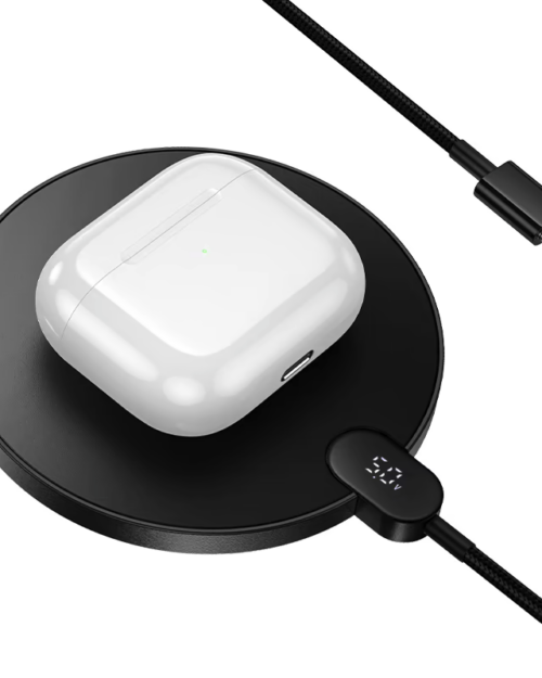 Hoco CW62 Peak Desktop Type-C Wireless Fast Charger with Digital Display - Image 4