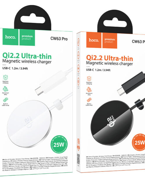 Hoco CW63 Fast Qi2 Braided Magnetic Wireless Fast Charger 15W - Image 7