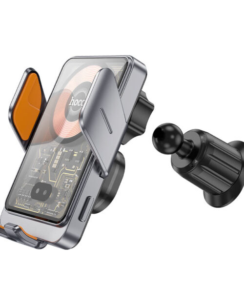 Hoco HW7 Core 15W Transparent Air-Vent Wireless Charging Phone Holder - Image 4