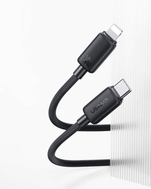USAMS - KY Series - Type-C to Lightning - 30W Striped Charging & Data Cable - Image 3