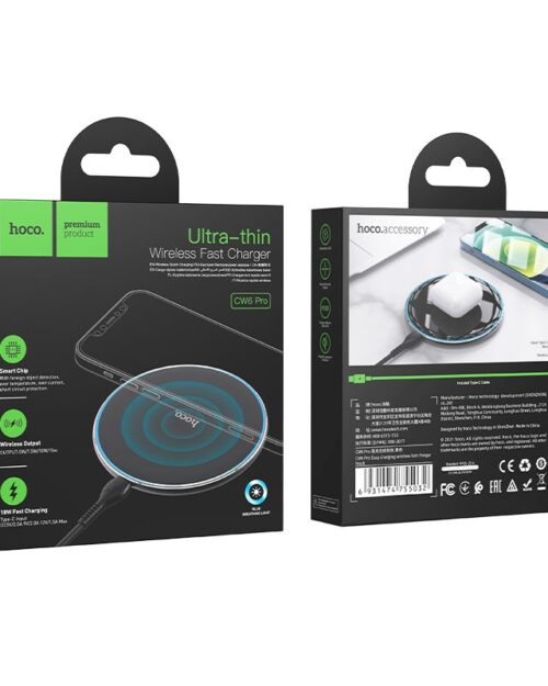 Hoco CW6 Pro Easy Charging Wireless Fast Charger 15W - Image 3