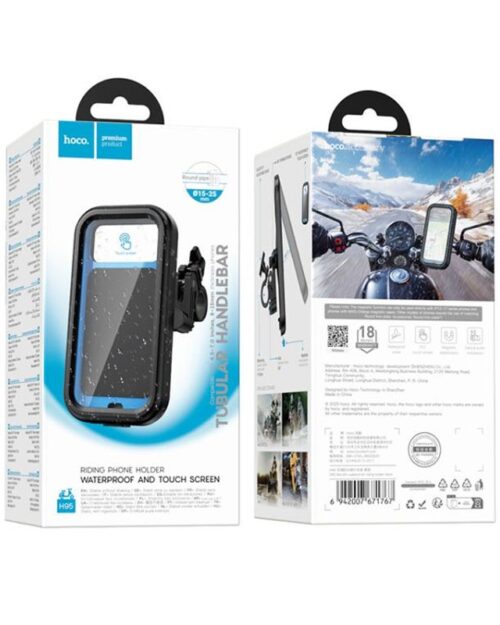 Hoco H95 Bendito Waterproof Bicycle Holder Universal (4.5-7.0 Inch) Black - Image 4