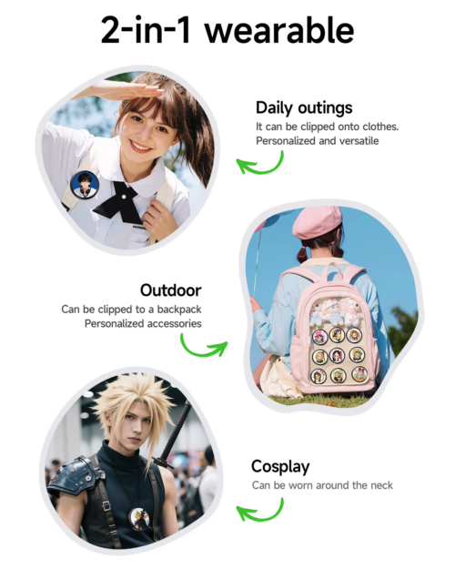 Hoco Y130 Electronic Display Badge with 1.85” HD Touch Screen - Image 3