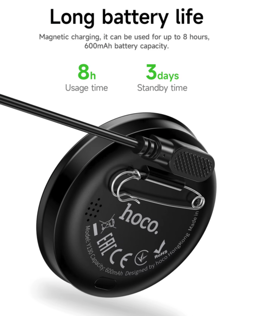Hoco Y130 Electronic Display Badge with 1.85” HD Touch Screen - Image 4