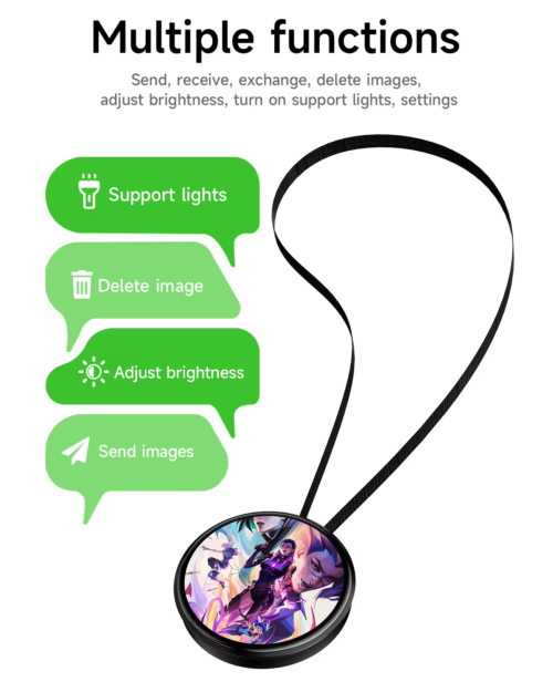 Hoco Y130 Electronic Display Badge with 1.85” HD Touch Screen - Image 6