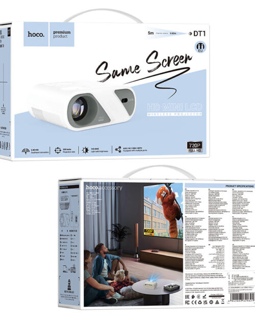 HOCO DT1 Wireless Projector 720P (Same Screen Version) - Image 7