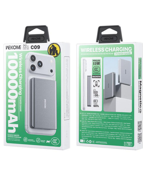 WEKOME C09 10000mAh Magnetic Wireless Power Bank - Image 3