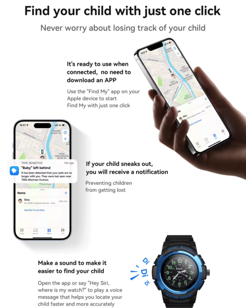 Hoco E112 Kids Quartz Anti-Lost Device Watch - Image 4