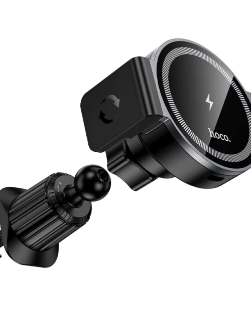 Hoco HW35 Power Electric Magnetic AirVent Wireless Fast Charging Car Holder 15W Black - Image 7