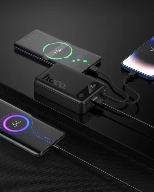Hoco J171A Edge 22.5W+PD20W Power Bank with (Type-C & Lightning) Cables (20000mAh) - Image 6