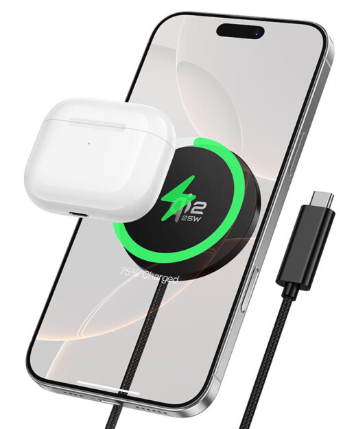 Hoco CW63 Pro Fast Qi2.2 Magnetic Wireless Fast Charger 25W - Image 5